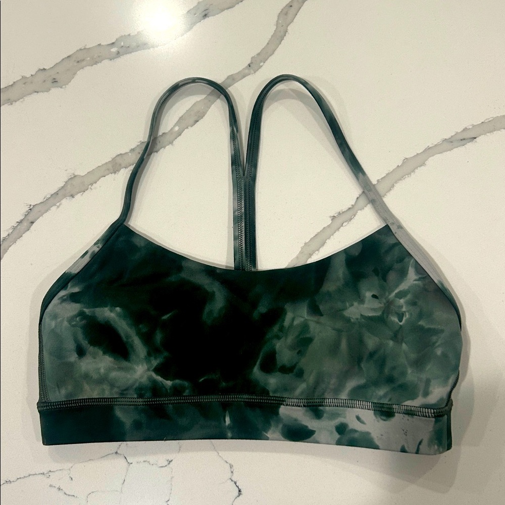 lululemon athletica Dark Green Marble Sports Bra